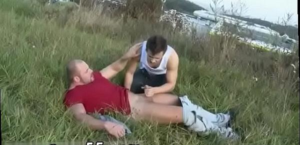  Naked men peeing outdoor gay Muscular Studs Fuck in The Grassy Field!